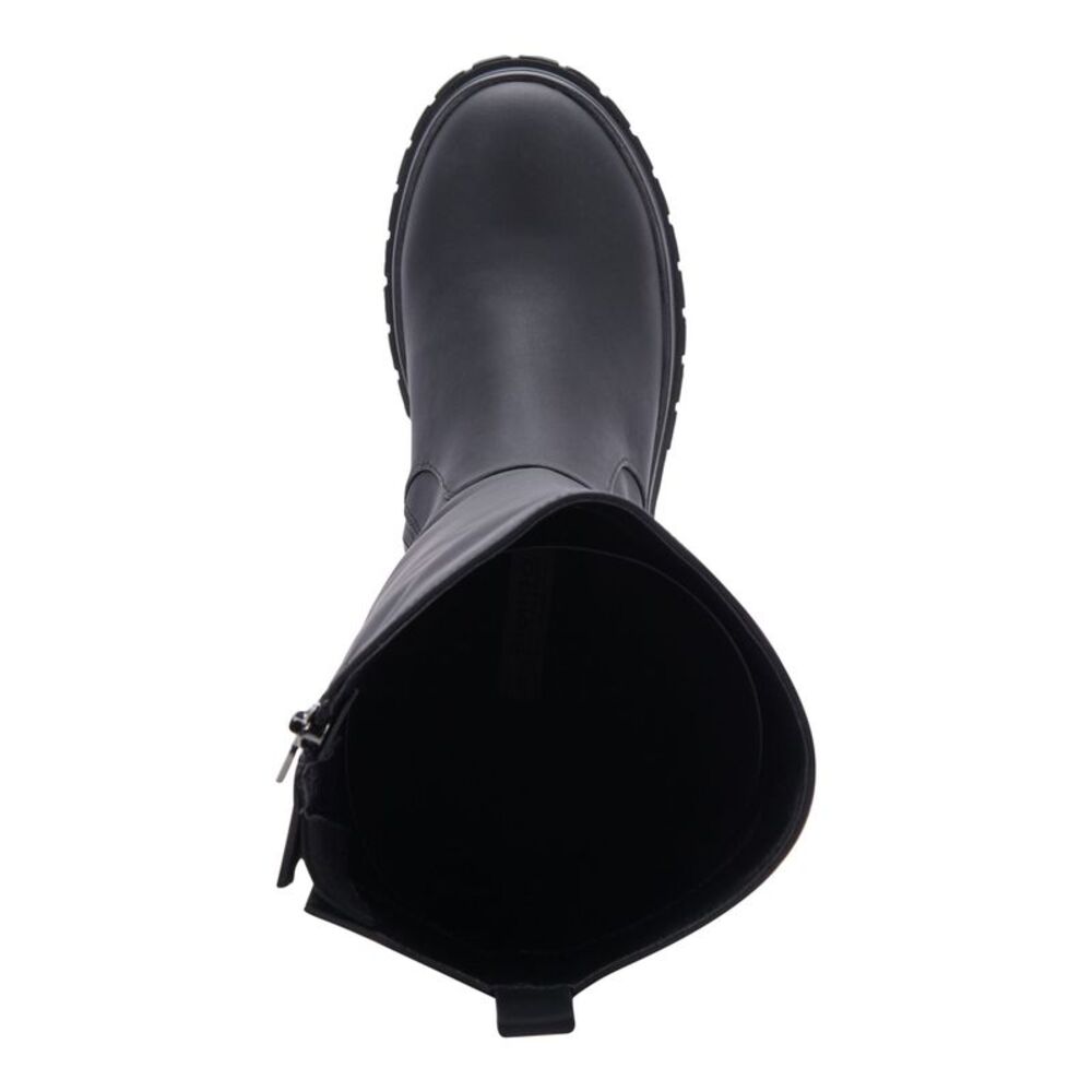 AQUA COLLEGE Womens Black Waterproof Paz Round Toe Block Heel Riding Boot 9 M - Picture 3 of 4